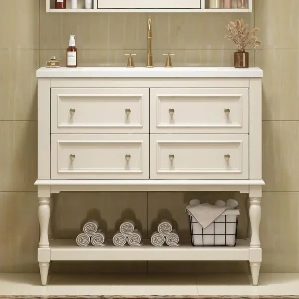 Country Farmhouse Bathroom Vanity with Sink