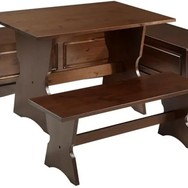 Backless Corner Booth Table With Bench