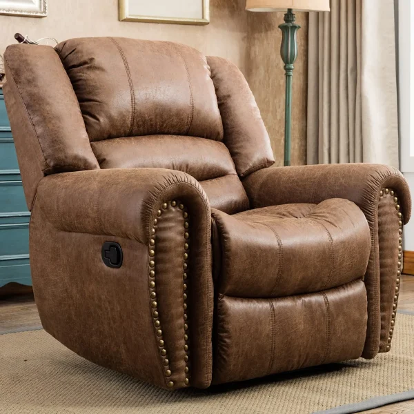 Leather Manual Recliner Chair