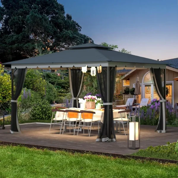 Gazebo with Mosquito Netting