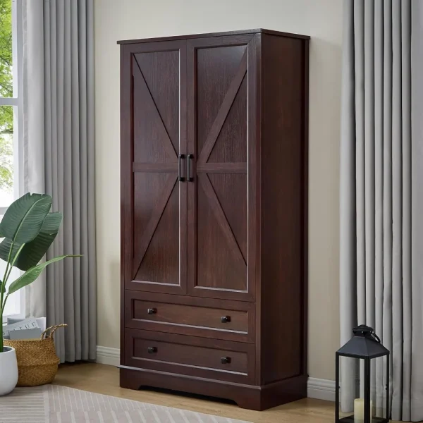 71 Inches Tall Wood Armoire