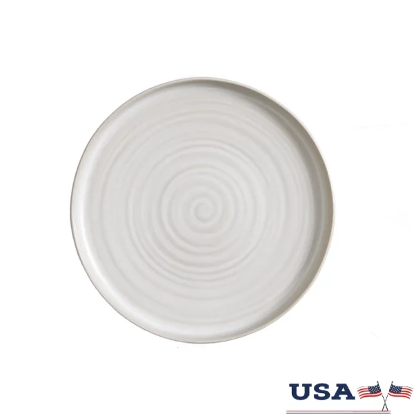 Cream Stoneware Round 10.4 Inch Dinner Plate