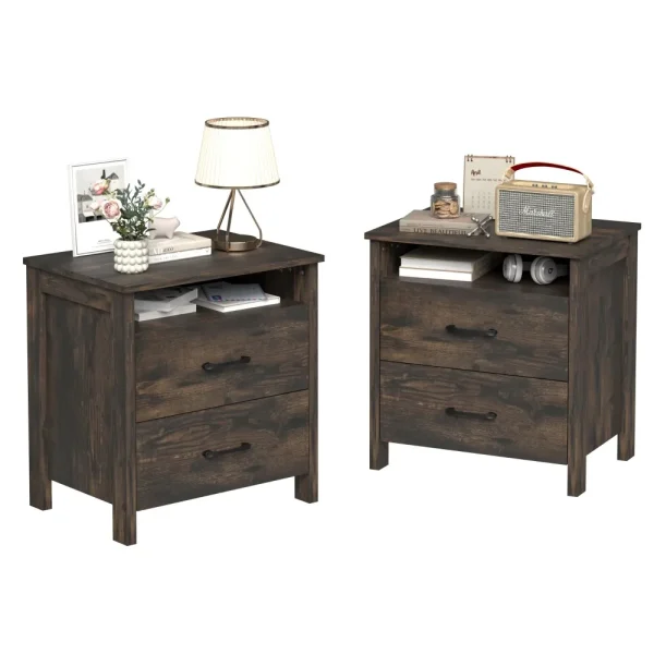 Farmhouse/Rustic Nightstand Set of 2