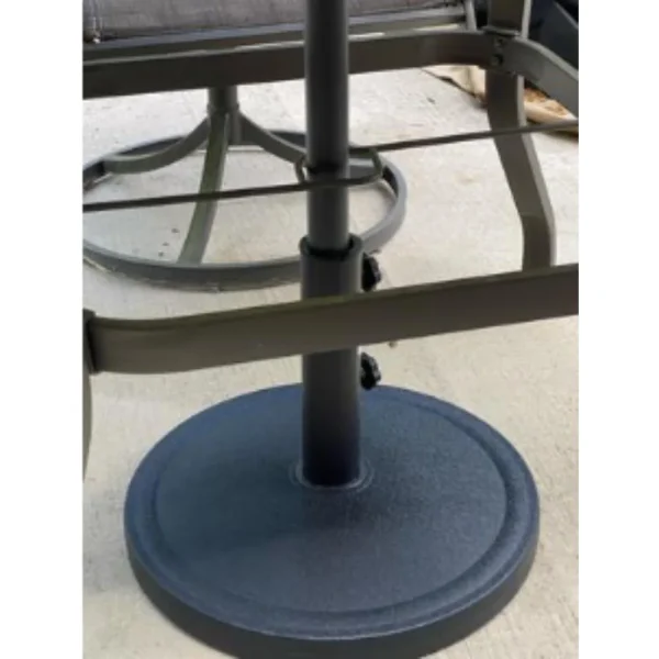 26 lb matte black round umbrella base