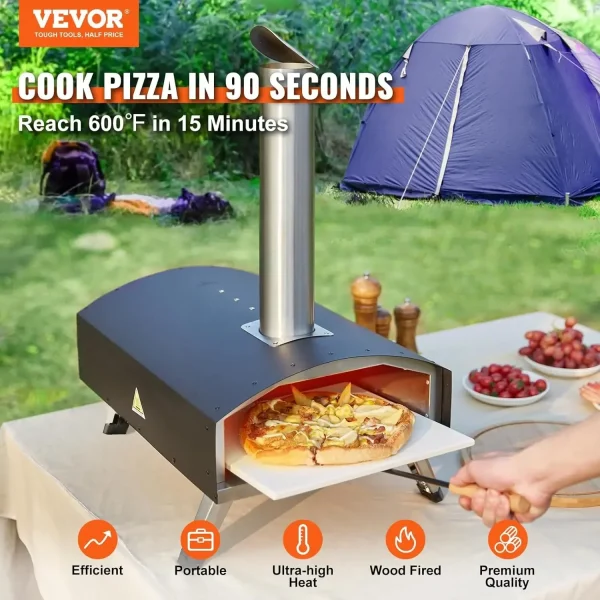 12-inch Pellet and Charcoal Fired Pizza Maker