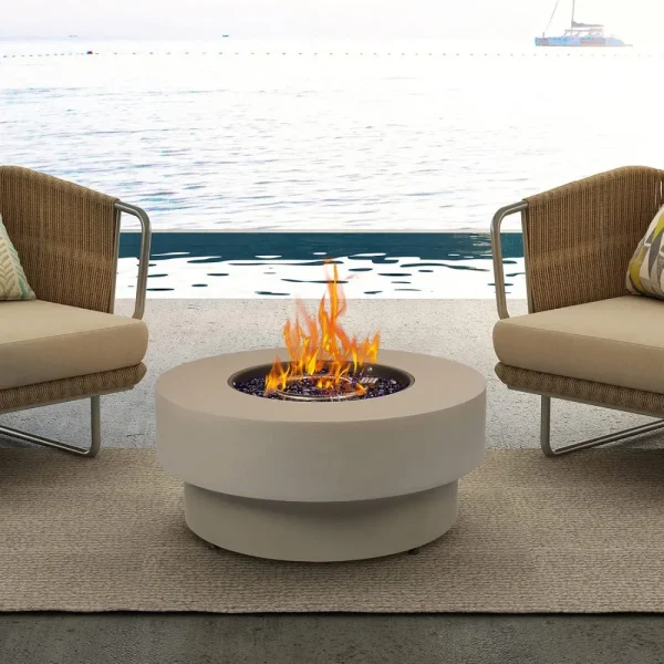 Propane Outdoor Fire Pit Table w/Lid