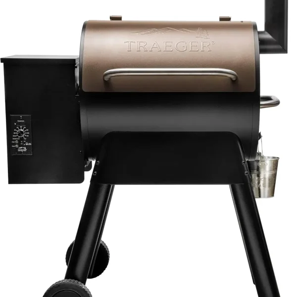 Traeger Pro 22 Electric Wood Pellet Grill and Smoker, Bronze, 572 Square Inches Cook Area, 450 Degree Max Temperature, Me