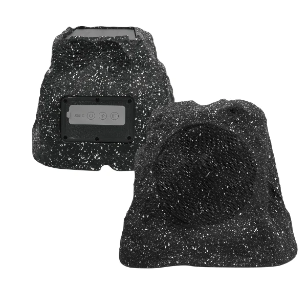 8" Rock Outdoor Bluetooth SpeakersWaterproof Wireless Solar 240W TWS Connection Powered With Rechargeable Battery