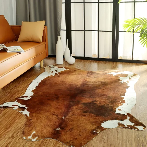 American style faux fur cowhide rug