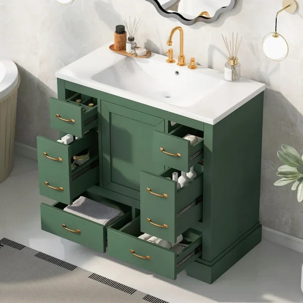 36" Bathroom Vanity With Sink Combo