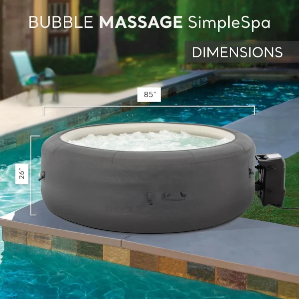 6 Person Outdoor Hot Tub with Bubble Jets