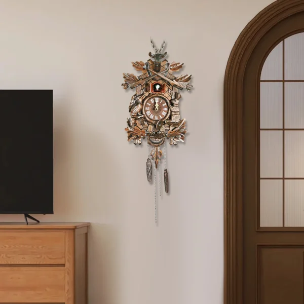 Vintage Wooden Cuckoo Battery Operated Wall Clock