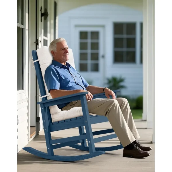 Oversized Outdoor Rocking Chair with Cushion