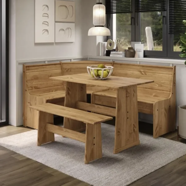 Farmhouse Solid Wood Corner Dining Set