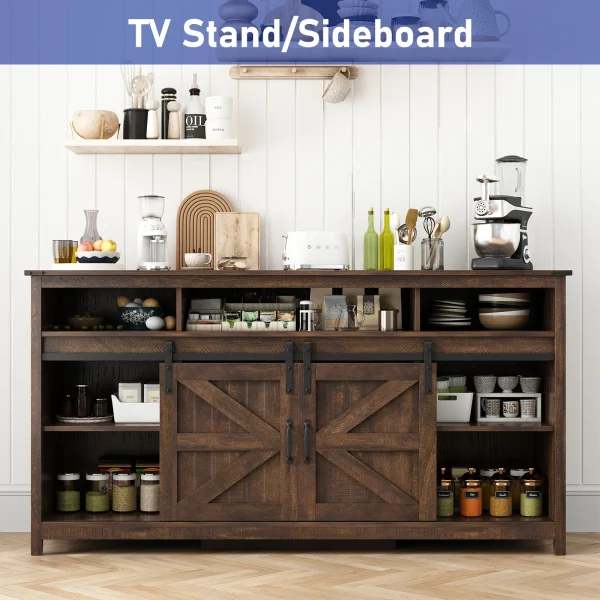 Farmhouse Rustic TV Stand for 65/70" TV