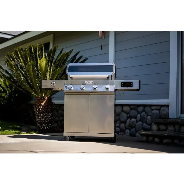 4-Burner Liquid Propane Gas Grill with Rotisserie Kit