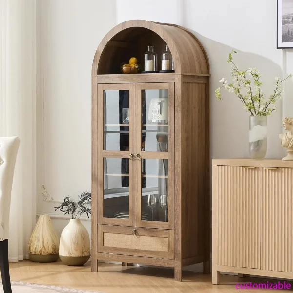 71" Tall Arched Pantry Cabinet
