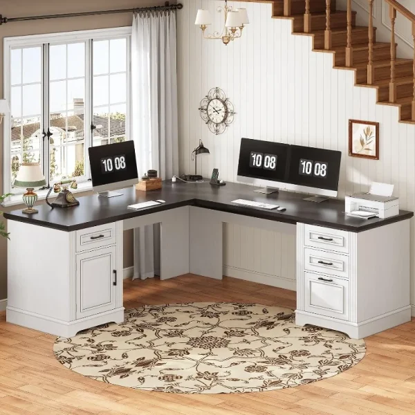 Farmhouse 69" Executive L Shaped Desk