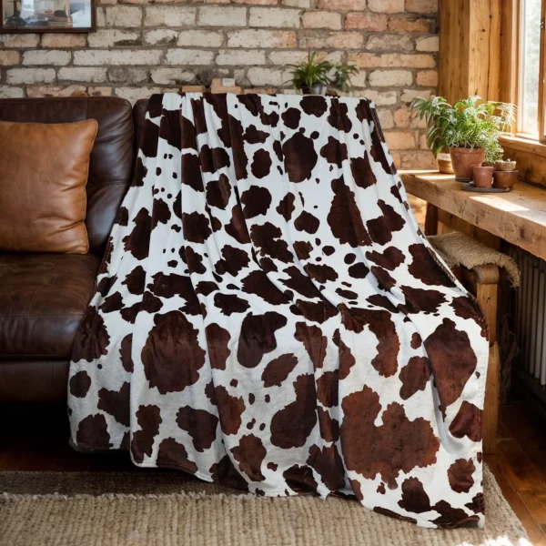 Rustic Cowhide Blanket