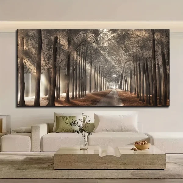 Mountain night canvas painting