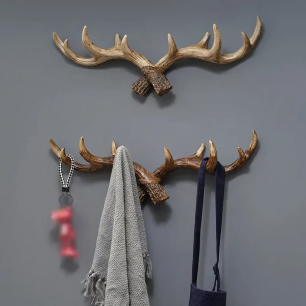 Resin Wall Mounted Antler Coat Rack