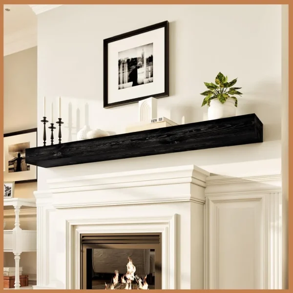 Rustic Fireplace Mantle Shelf 72 Inches
