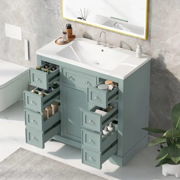 36" Bathroom Vanity Cabinet with Sink Top