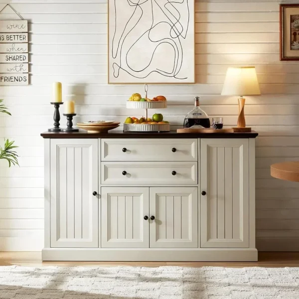 58" Farmhouse Buffet Cabinet