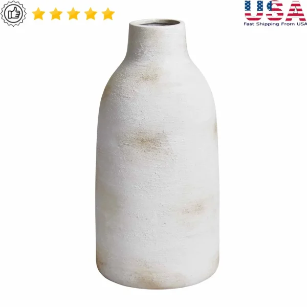 Brushed Wash Ceramic Vase