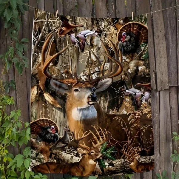 Lodge Style Flannel Throw Blanket