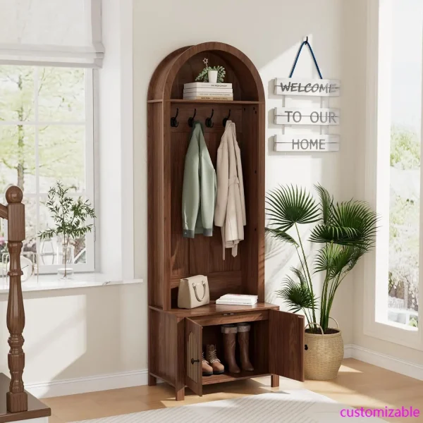 Hall Tree with Bench and Shoe Storage
