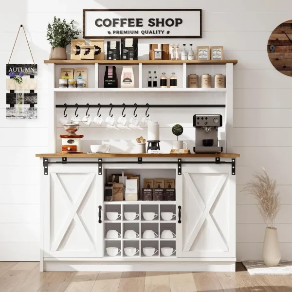 Farmhouse Coffee Bar Cabinet