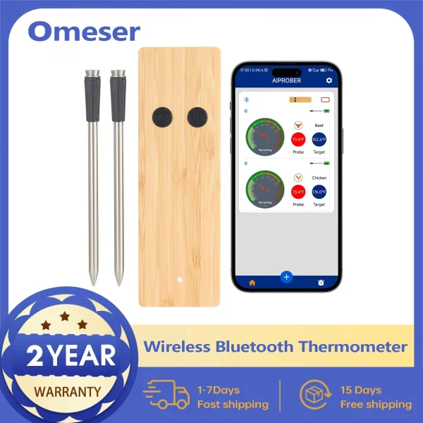 Wireless Meat Thermometer Digital Bluetooth Probe