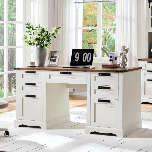 60 inch farmhouse executive desk