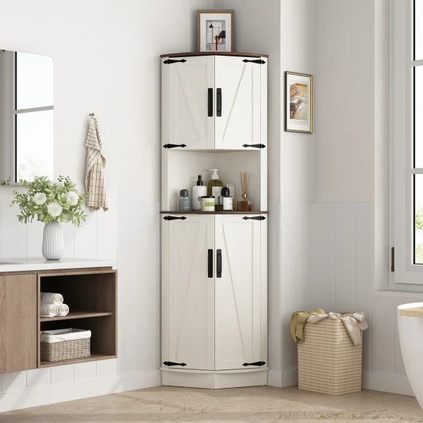 67 Inch Bathroom Storage Tall Cabinet with Doors