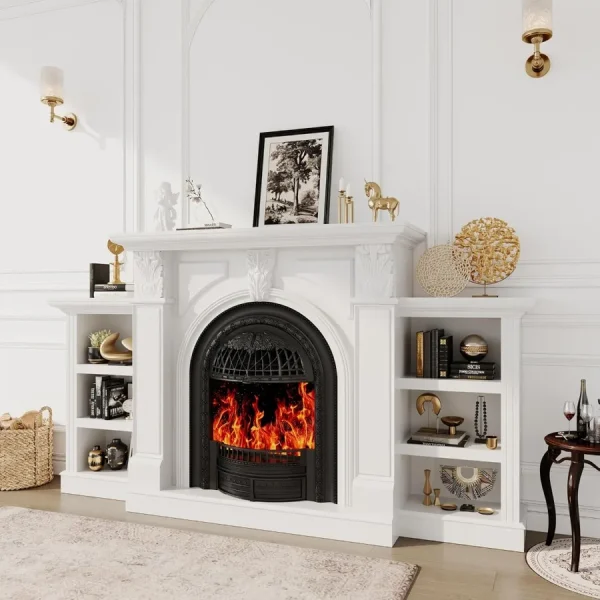 80 Electric Fireplace with Mantel